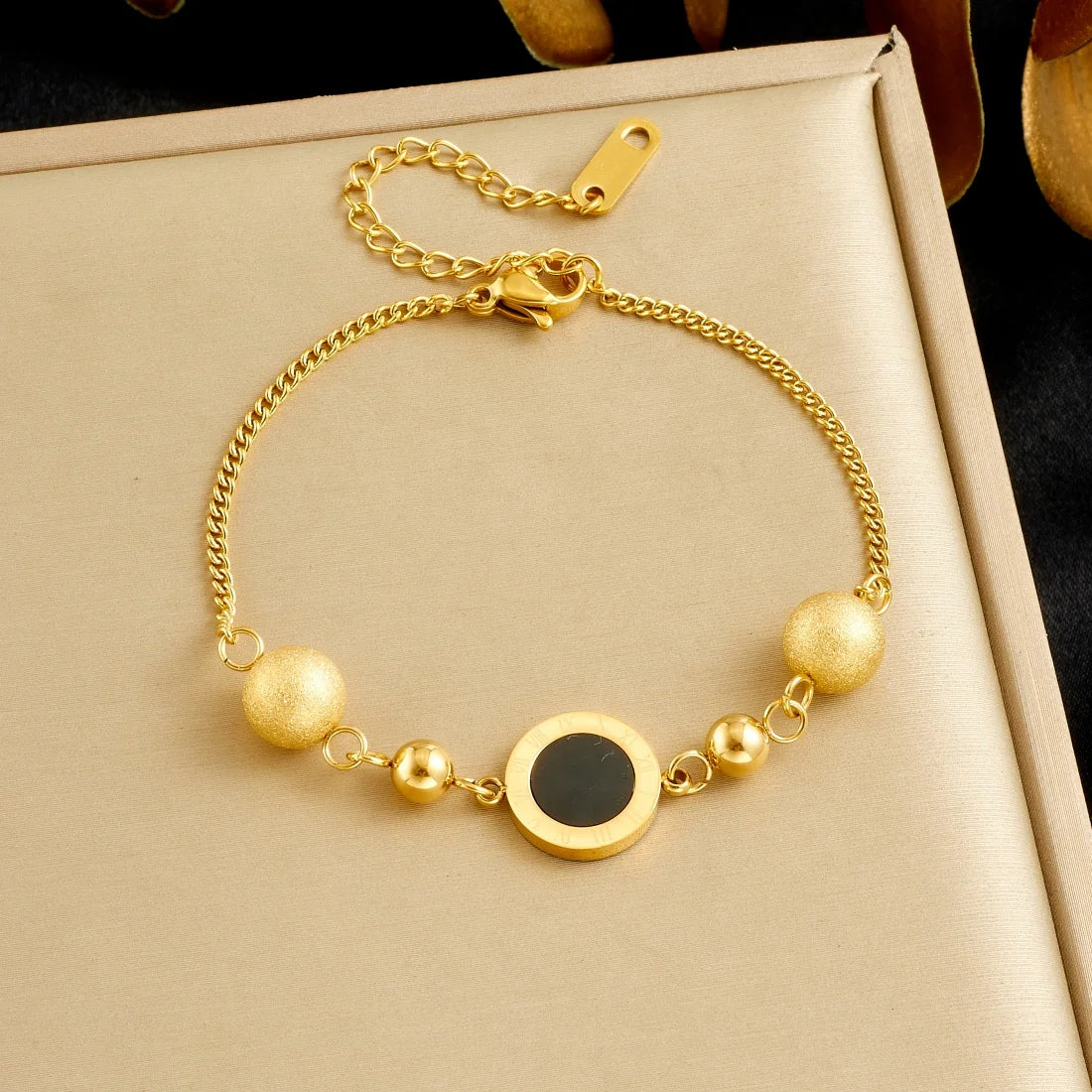DIEYURO 316L Stainless Steel Golden Heart Geometric Zircon Minimalist Series Bracelet Women's New Waterproof Wrist Chain Jewelry