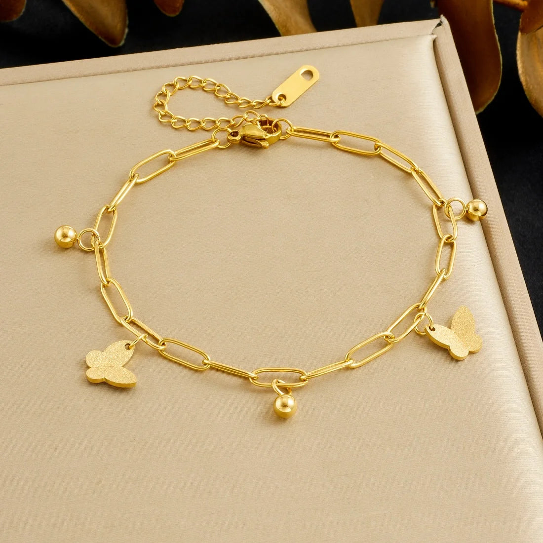 DIEYURO 316L Stainless Steel Golden Heart Geometric Zircon Minimalist Series Bracelet Women's New Waterproof Wrist Chain Jewelry